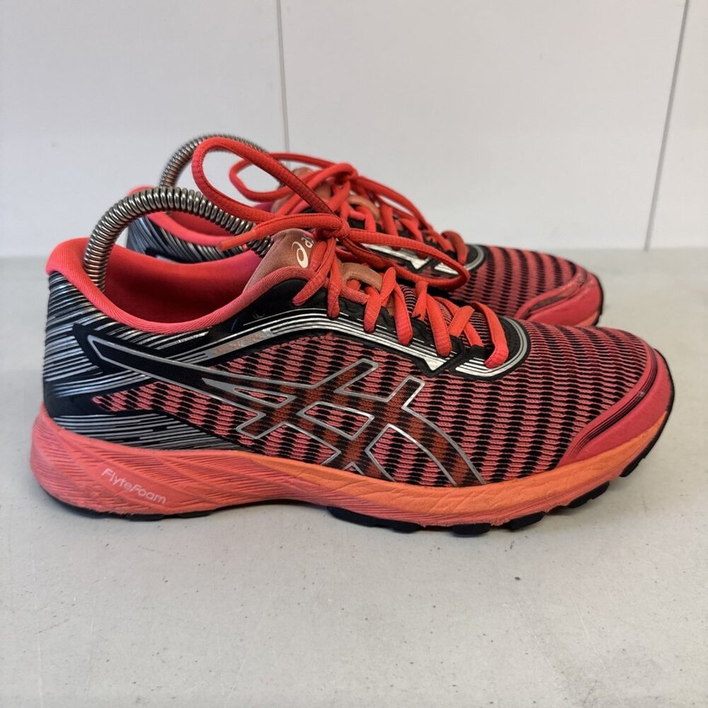 Asics Womens Dynaflyte‎ T6F8Y Coral Black Running Training Sneakers Size 9